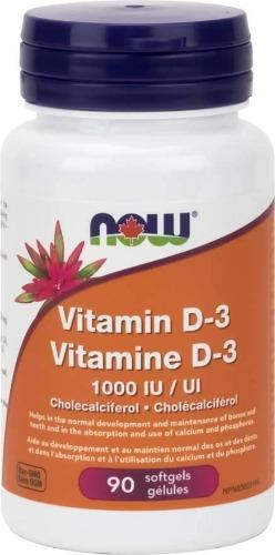 Vitamine D-3 1000 UI -NOW -Gagné en Santé