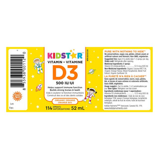 Vitamine D3 pour enfants -KidStar -Gagné en Santé