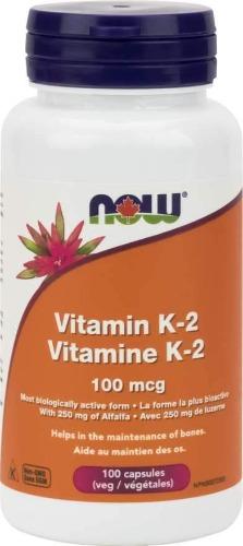 Vitamine K-2 - 100 mcg -NOW -Gagné en Santé