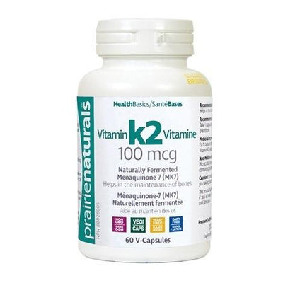 Vitamine K2 100 mcg -Prairie Naturals -Gagné en Santé