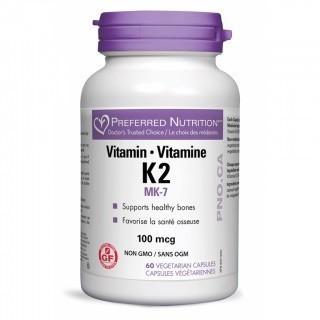 Vitamine K2 - Santé osseuse -Preferred Nutrition -Gagné en Santé