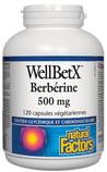 WellBetX® - Berbérine 500mg -Natural Factors -Gagné en Santé
