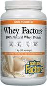 Whey Factors Protéine de petit-lait 100 % naturelle -Natural Factors -Gagné en Santé