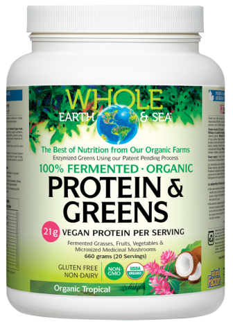 Whole Earth & Sea™ | Protéines et aliments verts biologiques fermentés -Natural Factors -Gagné en Santé