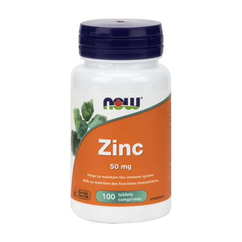 Zinc 50 mg -NOW -Gagné en Santé